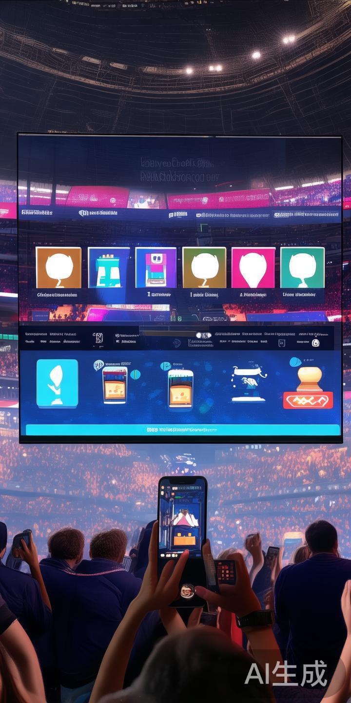 通过移动端和智能设备，观众可以实时参与投票、竞猜、